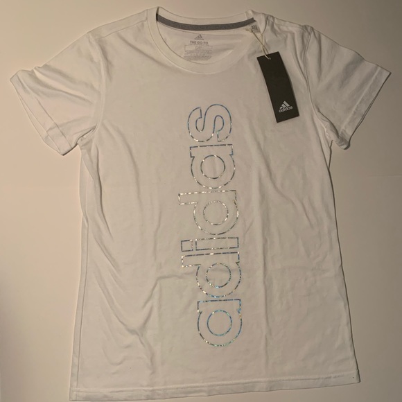 Adidas T-shirts Black and White Size Small - Picture 9 of 11